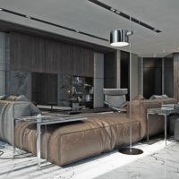 Leather furniture in a single man’s living room