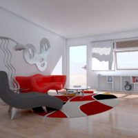 Flowing lines in a minimalist style living room design