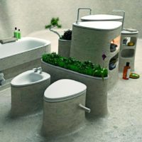 Fantastic plumbing in an unusual bathroom
