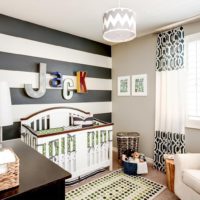 Striped kids room