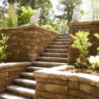 Garden staircase in stone design