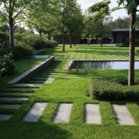 Japanese garden on a personal plot