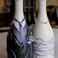 Decorazione di bottiglie di nozze con argilla polimerica