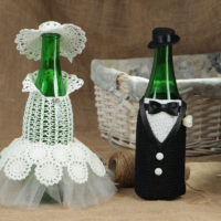 Bottiglie fai-da-te per gli sposi