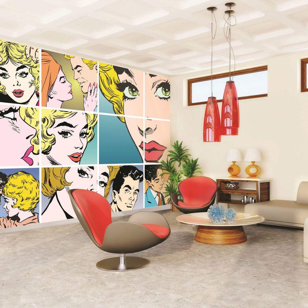 Salon design dans un style pop art.