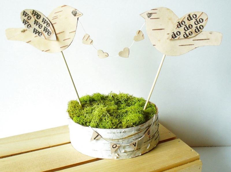 Do-it-yourself decorative composition based on natural moss