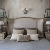 Bedroom design in gray tones
