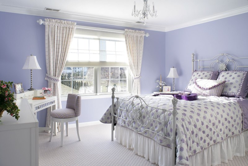 Lavender provence rustic bedroom