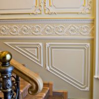 Staircase design with polyurethane stucco molding