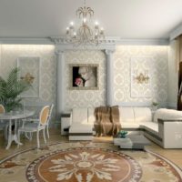 Interior design of a private house with elements of polyurethane stucco molding