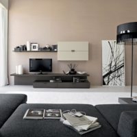 The combination of cream and black in a modern design