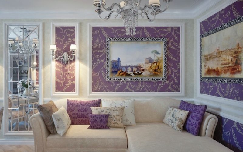 Wall decoration in a neoclassical style room