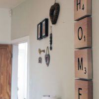 DIY letters on wooden planks