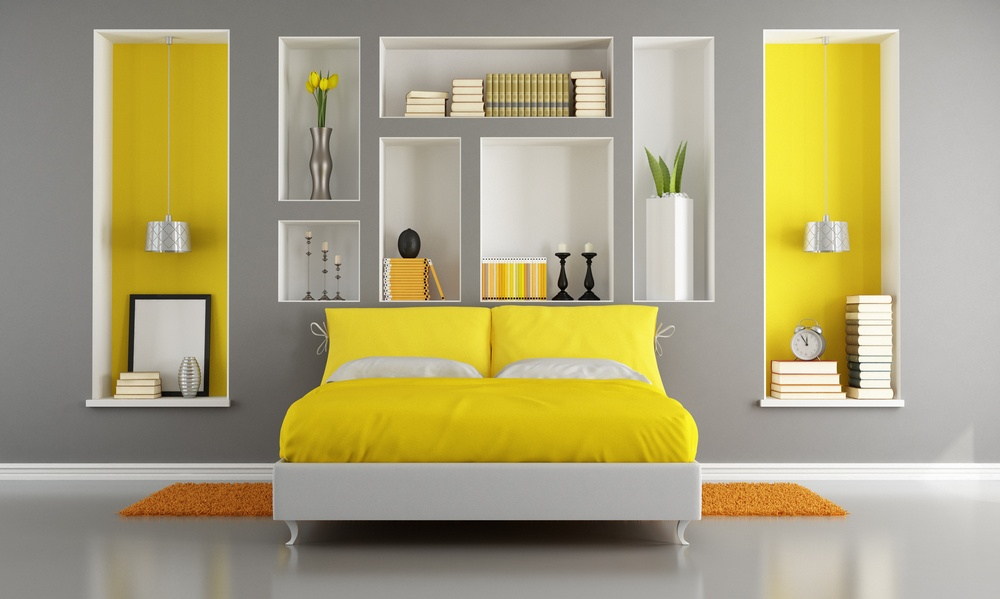 Design a bedroom with beautiful niches