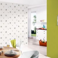 Wallpaper for painting in the interior of the kitchen