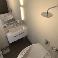 Tonalità beige nel design del bagno