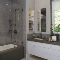 Modern bathroom in a country house