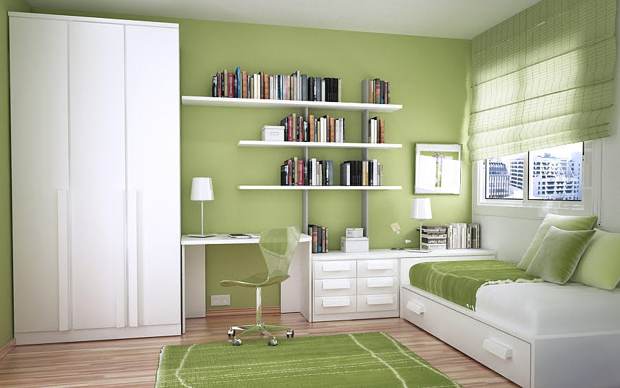 Design del mobile caratterizzato dal colore verde oliva