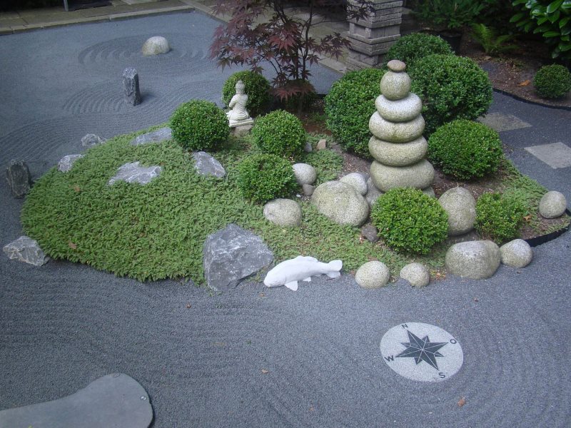 DIY Japanese style rock garden