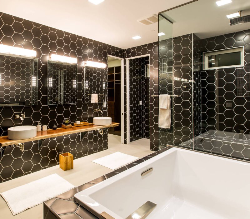 Modern style in the interior of the bathroom