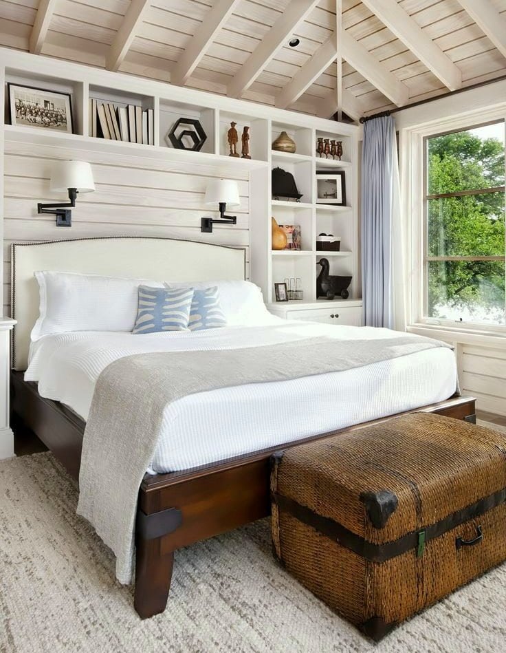 Design della camera da letto della casa privata stile country