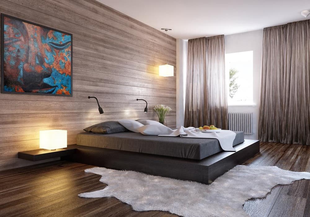 High-tech men's bedroom design