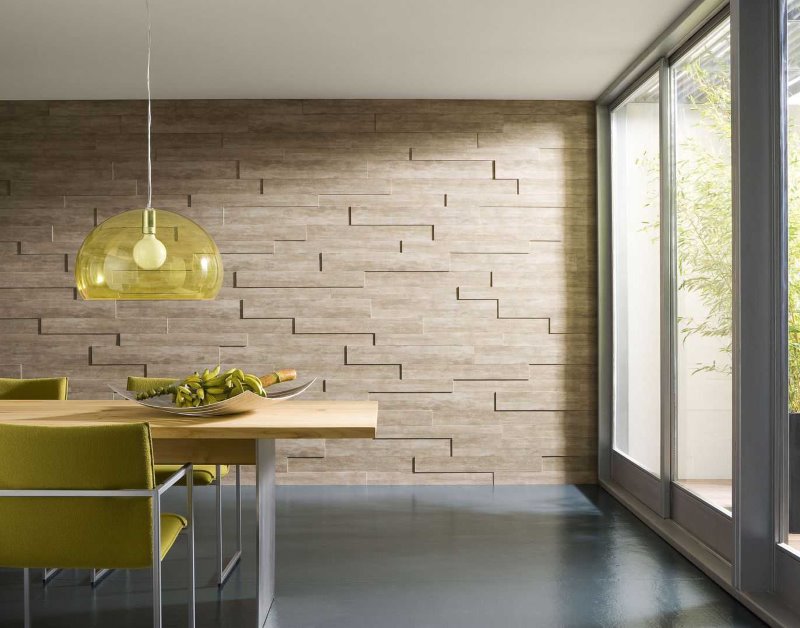 Wall decoration with wood decorative panels