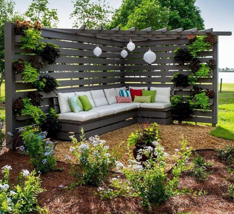 A place to relax under a wooden pergola