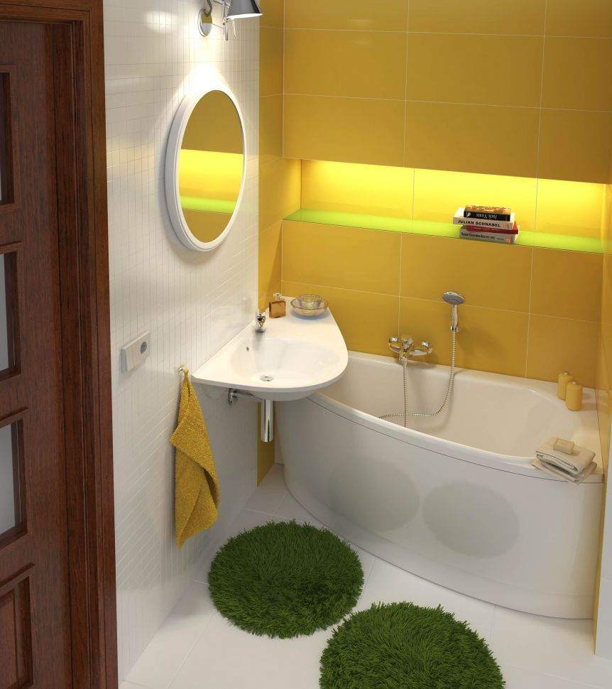 Zoning a bathroom space using color