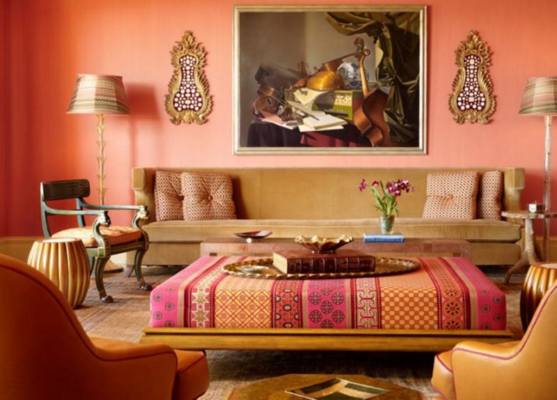 Moroccan-style living room colors