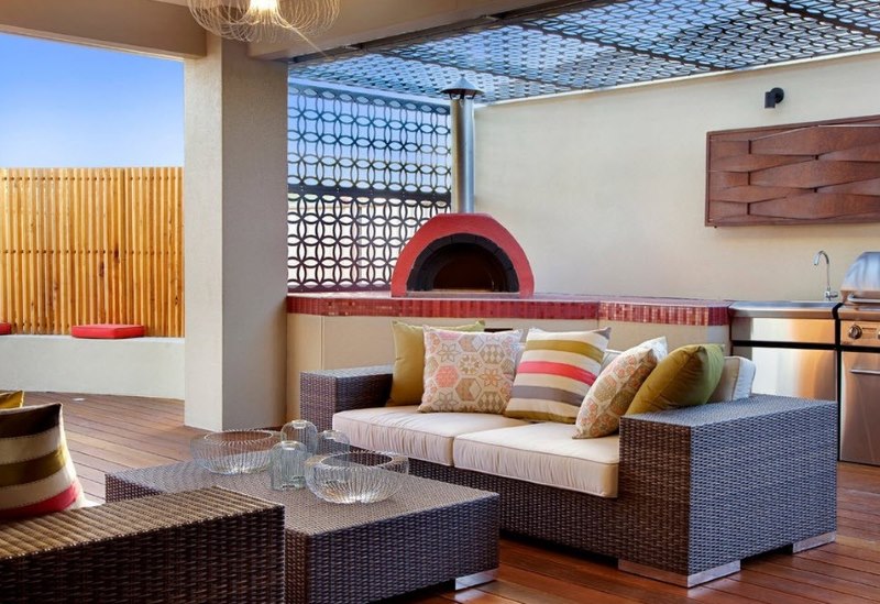 Decorazione della stanza di casa privata in stile marocchino