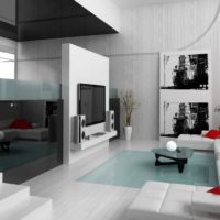 Colore nero in un salotto in stile minimalista