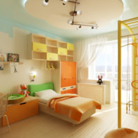 Orange color in the design of the nursery