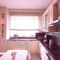 Pink kitchen interior