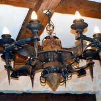 Retro metal chandelier
