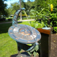 A sundial as a small architectural form for a garden