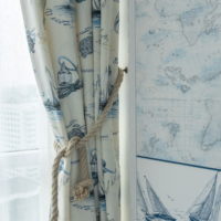 Marine style curtains for the living room