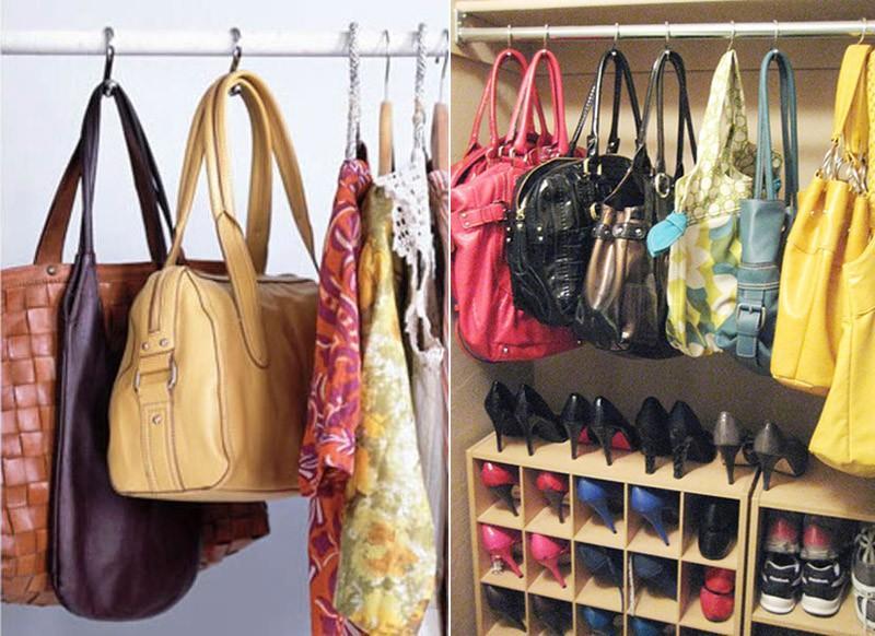 Lifehack for storage of women's bags