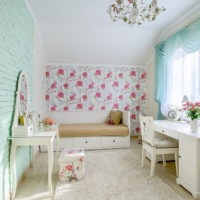 Room for the girl in pastel colors