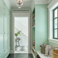 Corridor of a private house in mint colors