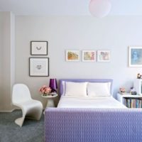 Lilac bed for teenage girl
