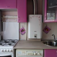 Compact prefabricated kitchen with gas boiler