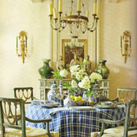 Decorazione della tavola in cucina in stile provenzale