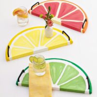 Original do-it-yourself coasters in the shape of citrus slices
