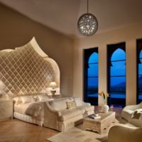 Illuminazione della camera da letto in stile marocchino