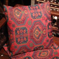 Oriental-style bright pillow