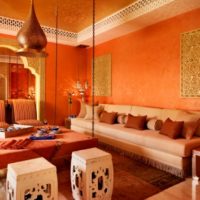 Shades of orange in the eastern room