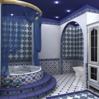 Moroccan private house bathroom