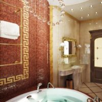 Zonizzazione del bagno in mosaico
