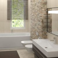 Stone mosaic in the design of the bathroom